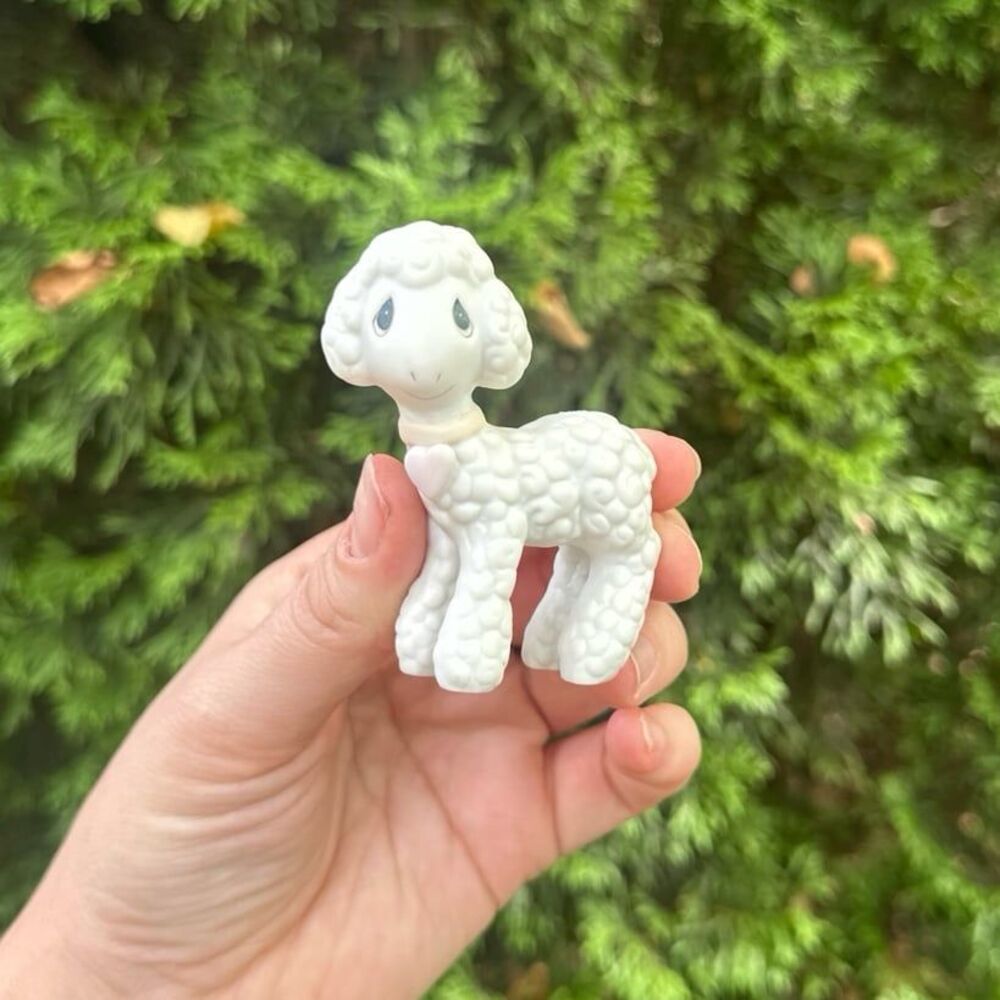 Lamb Trinket Shelf Figure Precious Moments Especially for Ewe Heart Vintage 80s